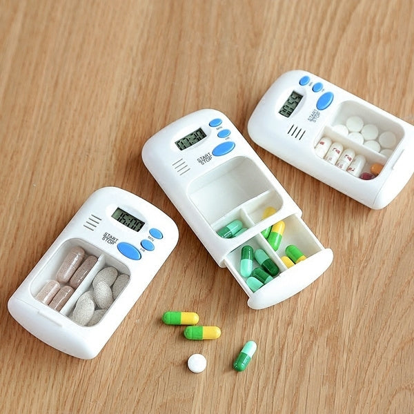 TF-264 แบบพกพา Mini Smart Timing Reminder กล่องยากล่องเก็บยาพลาสติก, TF-264