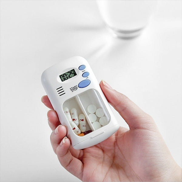 TF-264 แบบพกพา Mini Smart Timing Reminder กล่องยากล่องเก็บยาพลาสติก, TF-264