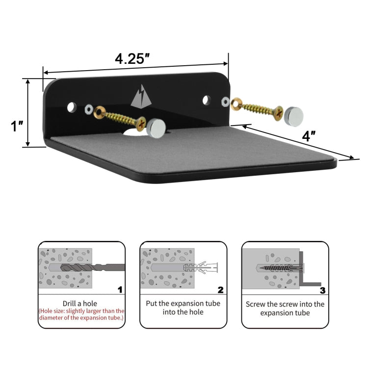 ขายึดผนังลำโพงบลูทูธขายึดชาร์จโทรศัพท์ลำโพงข้างเตียง, 4.3 inch