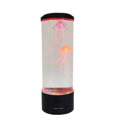 ทรงกระบอก LED แมงกะพรุนจำลองแสง USB ขับเคลื่อนแสงบรรยากาศแมงกะพรุนสีสันสดใส, 10.5 x 10.5 x 29.4cm