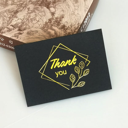 150 ชิ้นการ์ดแต่งงานขอบคุณข้อความของขวัญตกแต่งการ์ด Bronzing บัตรอวยพรดอกไม้, Blessing （White）, Thank You （White）, Love You （White）, Happy Birthday （White）, Blessing （Black）, Thank You （Black）, Love You （Black）, Happy Birthday （Black）