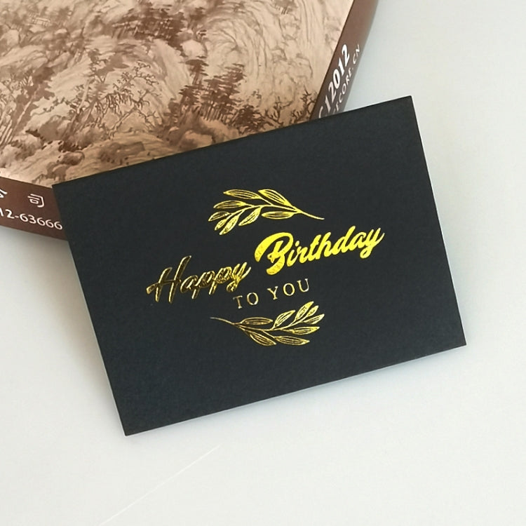 150 ชิ้นการ์ดแต่งงานขอบคุณข้อความของขวัญตกแต่งการ์ด Bronzing บัตรอวยพรดอกไม้, Blessing （White）, Thank You （White）, Love You （White）, Happy Birthday （White）, Blessing （Black）, Thank You （Black）, Love You （Black）, Happy Birthday （Black）