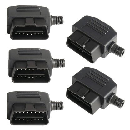5 PCS 16PIN รถตัวเชื่อมต่อชาย OBD2 Connector ปลั๊ก + เชลล์ + สายการ์ด + สกรูปลั๊ก OBD J1962M, OBD Plug