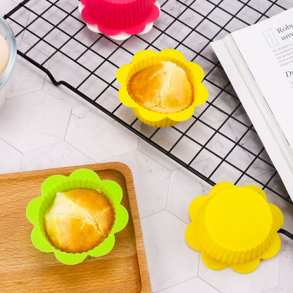 20 ชิ้น DIY เบเกอรี่แม่พิมพ์ Macaron ลูกไม้รูปร่างซิลิโคนเค้กถ้วยพุดดิ้งทาร์ตไข่มัฟฟินถ้วยแม่พิมพ์,การจัดส่งสีสุ่ม, 20 PCS
