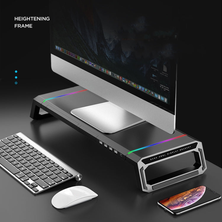ICE COOREL T1 Monitor เพิ่มชั้นวางแล็ปท็อปแบบพับได้พร้อมแสง RGB และอินเทอร์เฟซการขยาย 4xUSB
