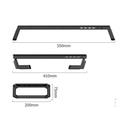 ICE COOREL T1 Monitor เพิ่มชั้นวางแล็ปท็อปแบบพับได้พร้อมแสง RGB และอินเทอร์เฟซการขยาย 4xUSB