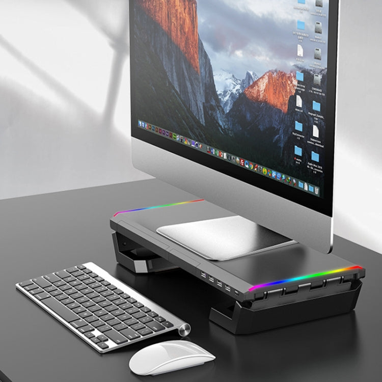 ICE COOREL T1 Monitor เพิ่มชั้นวางแล็ปท็อปแบบพับได้พร้อมแสง RGB และอินเทอร์เฟซการขยาย 4xUSB