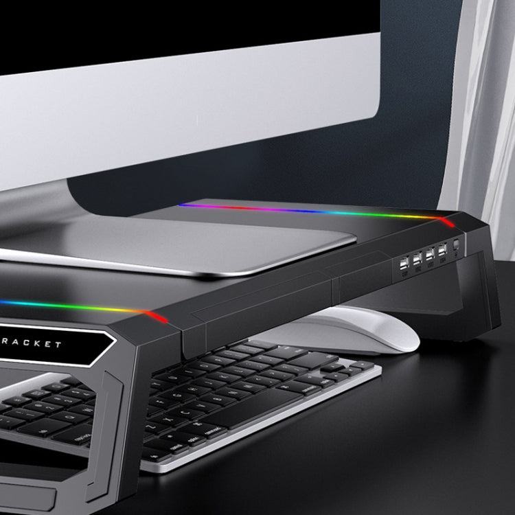 ICE COOREL T1 Monitor เพิ่มชั้นวางแล็ปท็อปแบบพับได้พร้อมแสง RGB และอินเทอร์เฟซการขยาย 4xUSB