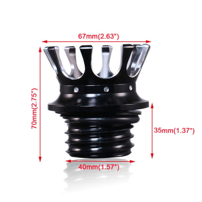 รถจักรยานยนต์ CNC อลูมิเนียมอัลลอยด์ Crown การใช้ถังหมวกเหมาะสำหรับ Harley 883 / XL / 1200 / 48 / 72