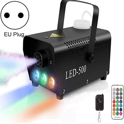 ZQ-B317 500W LED สีรีโมทคอนโทรลเครื่องหมอกสีควันเครื่องกำเนิดไฟฟ้าแสงเวทีแสง, EU Plug