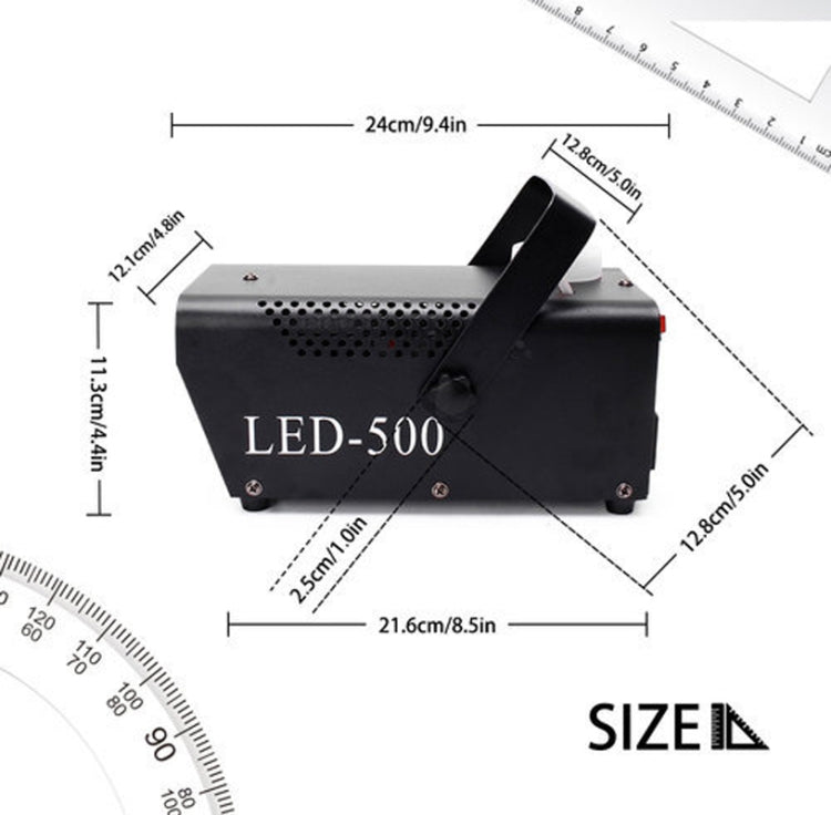 ZQ-B317 500W LED สีรีโมทคอนโทรลเครื่องหมอกสีควันเครื่องกำเนิดไฟฟ้าแสงเวทีแสง, EU Plug