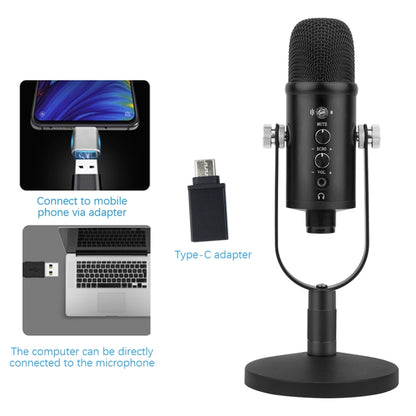 BM-86 USB คอนเดนเซอร์ไมโครโฟนบันทึกเสียงคอมพิวเตอร์ไมโครโฟนชุดอุปกรณ์ถ่ายทอดสด, Cantilever Bracket Set, Standard+Small Blowout Prevention Net