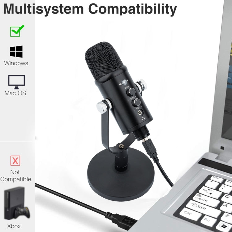 BM-86 USB คอนเดนเซอร์ไมโครโฟนบันทึกเสียงคอมพิวเตอร์ไมโครโฟนชุดอุปกรณ์ถ่ายทอดสด, Cantilever Bracket Set, Standard+Small Blowout Prevention Net