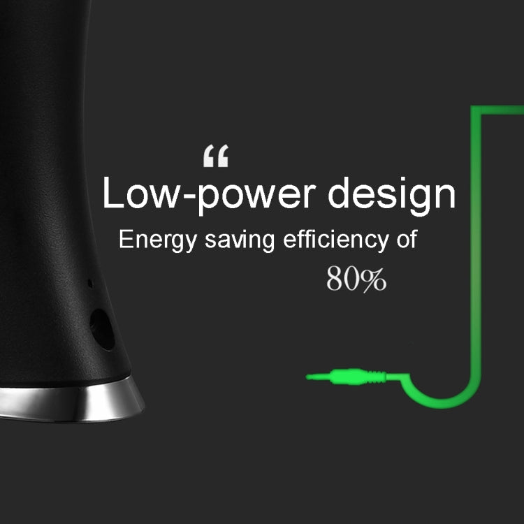 U2 5W โคมไฟตั้งโต๊ะพื้นผิวหนัง LED หรี่แสงได้ 3 ระดับพร้อมจอแสดงผลอุณหภูมิ/นาฬิกา/ปฏิทิน, Black