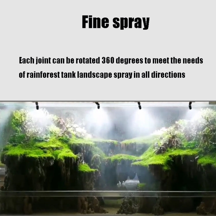 MS-PT02-A สัตว์เลื้อยคลานสัตว์เลี้ยง Breeding ภูมิทัศน์นิเวศวิทยา Rainforest ถัง Universal สเปรย์ Atomization Cooling หัวฉีด, MS-PT02-A