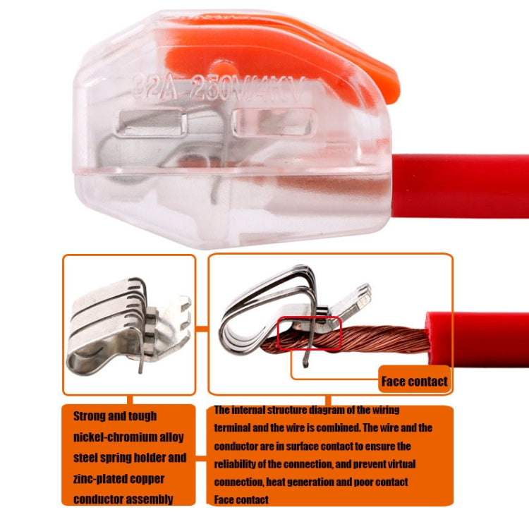 10 PCS VSE-412W Terminal Building สายไฟขั้วต่อ Push-in Quick Connection Terminal, VSE-412W