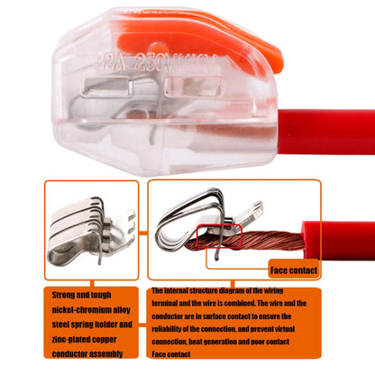 10 PCS VSE-412W Terminal Building สายไฟขั้วต่อ Push-in Quick Connection Terminal, VSE-412W