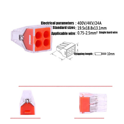 10 ชิ้น VSE-104 ขั้วต่อสายไฟอย่างรวดเร็ว