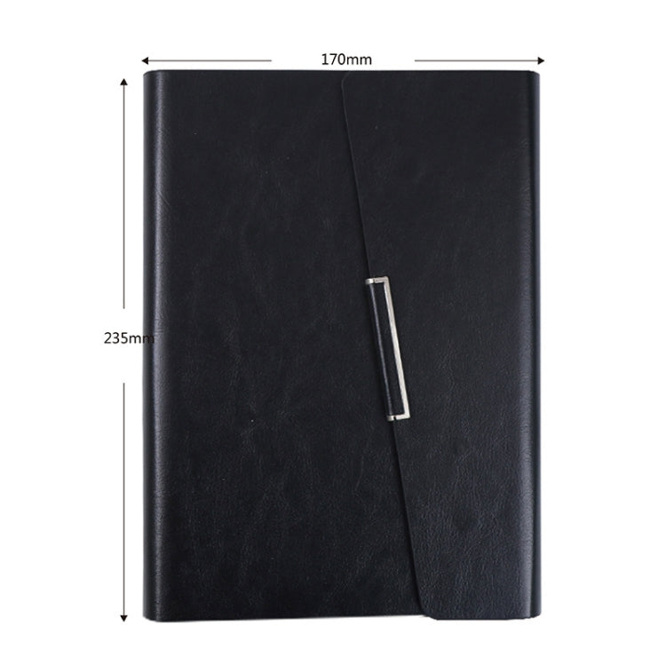 สมุดโน๊ตธุรกิจ 2 ชิ้นหนังเทียม PU Tri-Fold Loose-Leaf Notepad, A5