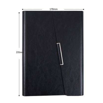 สมุดโน๊ตธุรกิจ 2 ชิ้นหนังเทียม PU Tri-Fold Loose-Leaf Notepad, A5