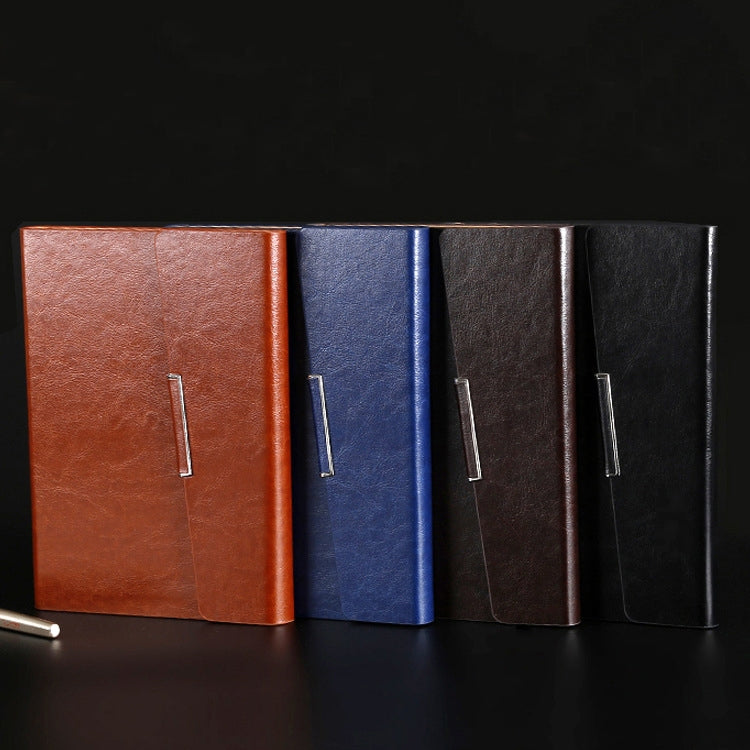 สมุดโน๊ตธุรกิจ 2 ชิ้นหนังเทียม PU Tri-Fold Loose-Leaf Notepad, A5
