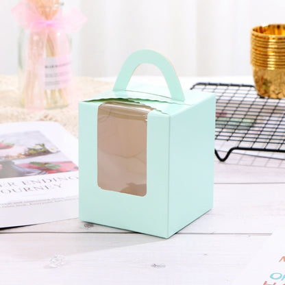 30 ชิ้นหน้าต่างโปร่งใส 1 ชิ้นกระดาษแข็งแบบพกพาถ้วยเค้กกล่องมูสกล่องขนม, White, Marble, Cowhide Color, Blue, Black, Pink, Green, Red