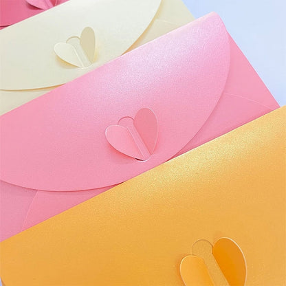 50 ชิ้น Love Buckle Pearl Paper Hot Stamping จดหมายเชิญซองจดหมาย