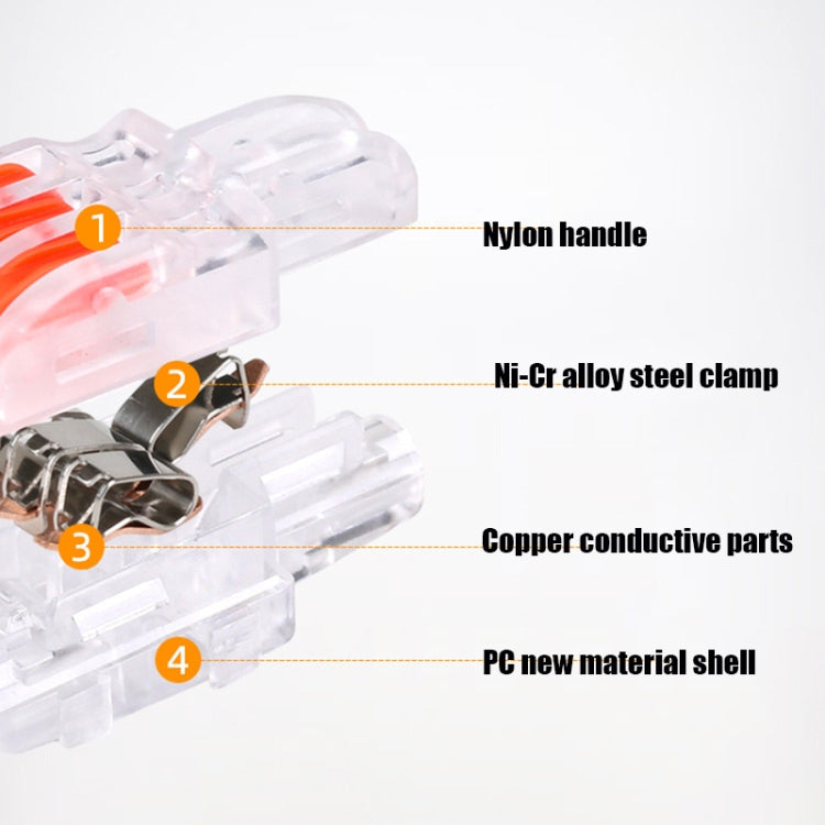 10 ชิ้นมัลติฟังก์ชั่นสาขาลวดก้นลวดทองแดงขั้วเชื่อมต่อที่รวดเร็ว, F12 Orange Handle One in Two Out