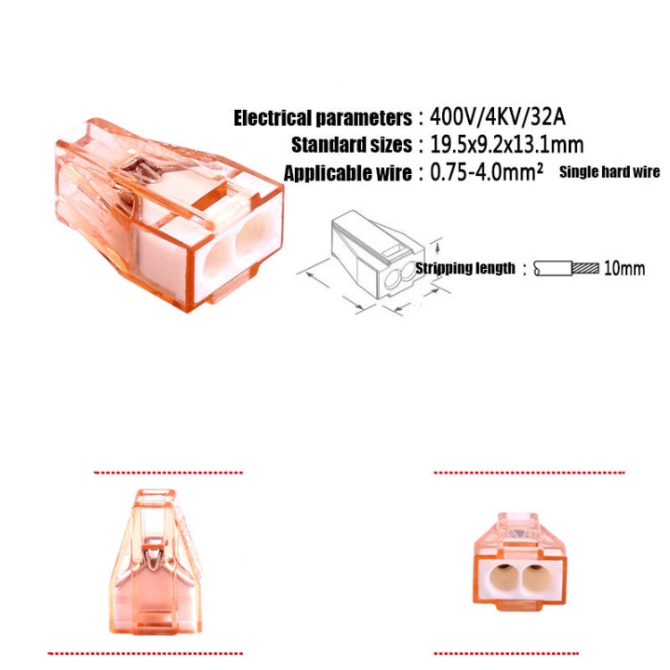 10 PCS 602A ลวด Quick Connector Terminal Block Plug-In Parallel Splitter CRIMP CAP ขั้วต่อฉนวนทองแดง