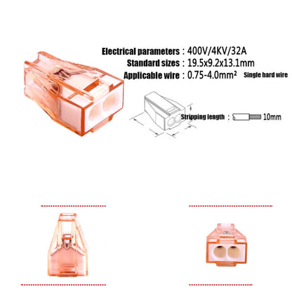 10 PCS 602A ลวด Quick Connector Terminal Block Plug-In Parallel Splitter CRIMP CAP ขั้วต่อฉนวนทองแดง