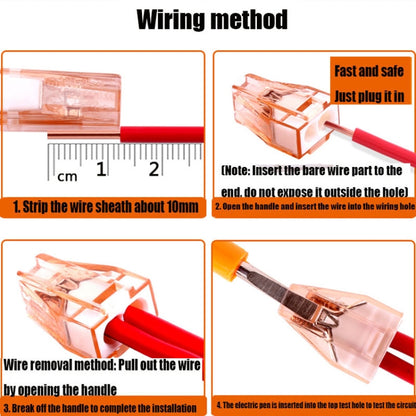10 PCS 602A ลวด Quick Connector Terminal Block Plug-In Parallel Splitter CRIMP CAP ขั้วต่อฉนวนทองแดง