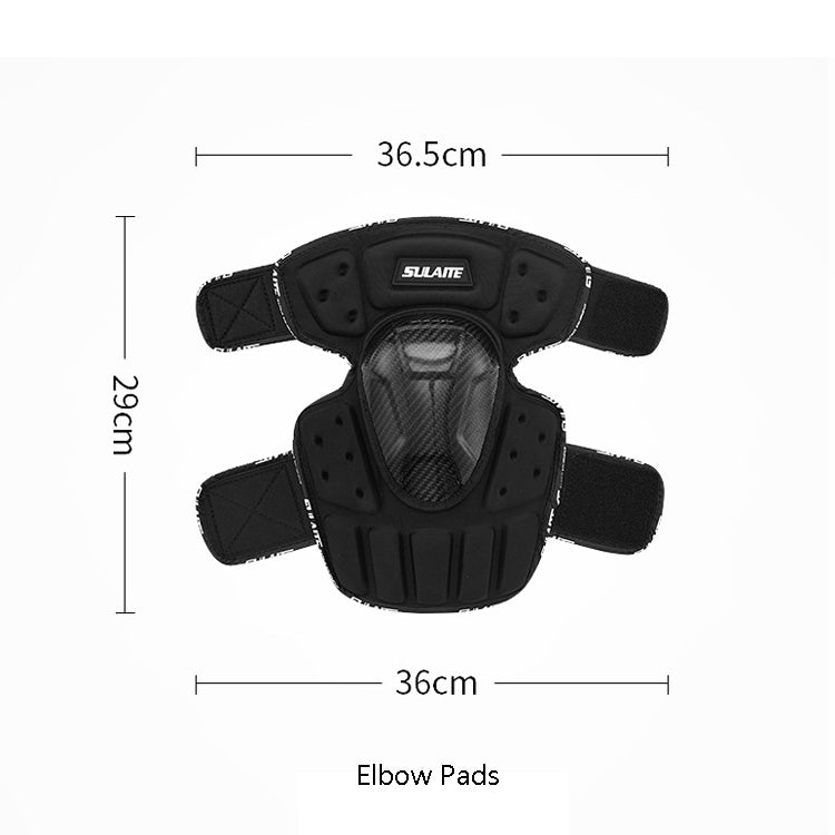 SULAITE Off-Road รถจักรยานยนต์ ความอบอุ่นกันลมกันลมกันกระแทกระบายอากาศได้คาร์บอนไฟเบอร์อุปกรณ์ป้องกัน, Knee Pads+Elbow Pads, Knee Pads