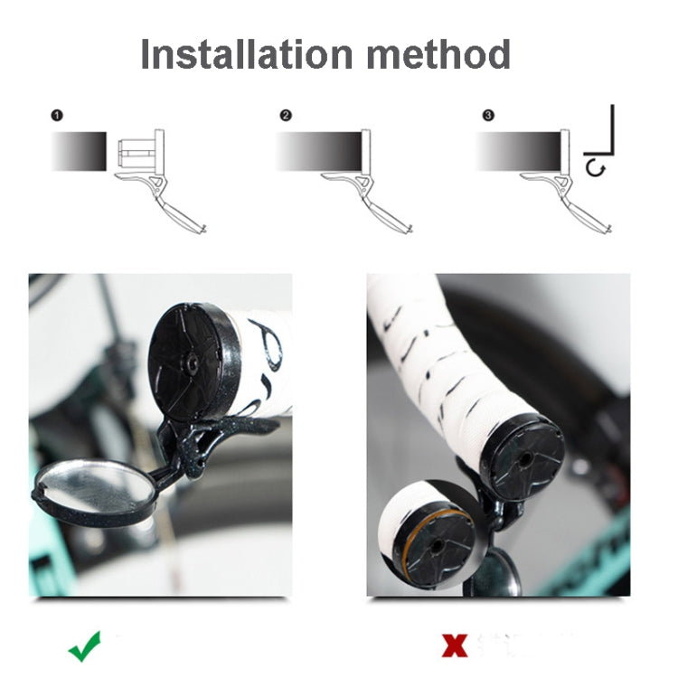 กระจกมองหลังจักรยานกระจกถนนแฮนด์ปลั๊กอุปกรณ์สะท้อนแสงจักรยาน, Handlebar Plug