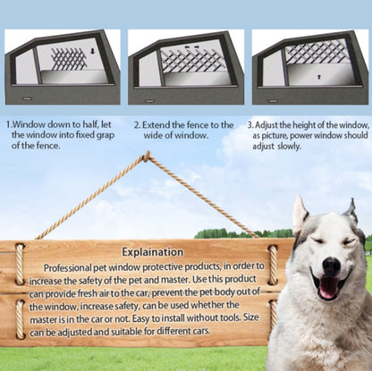 สัตว์เลี้ยง รถ รั้วป้องกันหน้าต่าง รถ รั้วป้องกันแบบพับเก็บได้, 24x11.8x1.2cm, 24x17.7x1.2cm