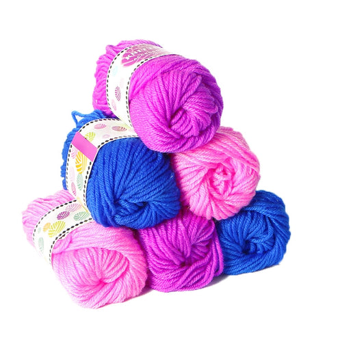 DIY สาวถักผ้าพันคอหมวกด้ายทำด้วยผ้าขนสัตว์จัดส่งสีสุ่ม, Knitting Wool