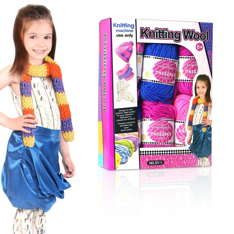 DIY สาวถักผ้าพันคอหมวกด้ายทำด้วยผ้าขนสัตว์จัดส่งสีสุ่ม, Knitting Wool