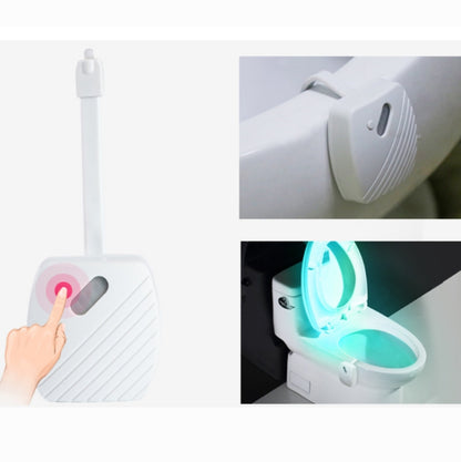 ห้องน้ำแขวนประเภทการเคลื่อนไหวของร่างกายมนุษย์แสงตอบสนองที่ละเอียดอ่อน LED ไฟกลางคืนเปลี่ยนสีรอบ 24 สี
