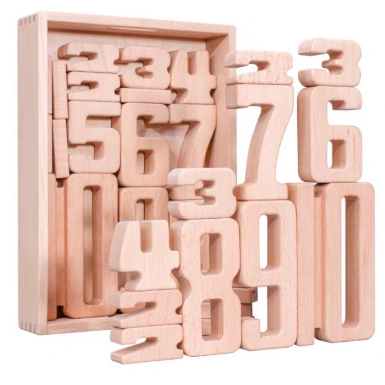 เด็กอนุภาค Beech จำนวนบล็อกอาคารเด็กคณิตศาสตร์ Early Education ของเล่นการสอน AIDS, Number Building Blocks(32 PCS / Set)