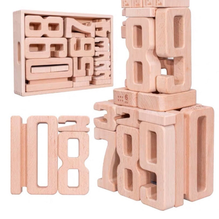 เด็กอนุภาค Beech จำนวนบล็อกอาคารเด็กคณิตศาสตร์ Early Education ของเล่นการสอน AIDS, Number Building Blocks(32 PCS / Set)