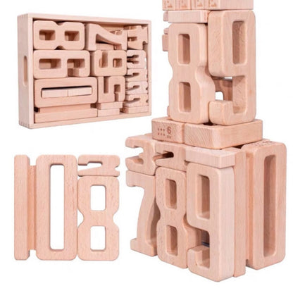 เด็กอนุภาค Beech จำนวนบล็อกอาคารเด็กคณิตศาสตร์ Early Education ของเล่นการสอน AIDS, Number Building Blocks(32 PCS / Set)