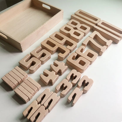 เด็กอนุภาค Beech จำนวนบล็อกอาคารเด็กคณิตศาสตร์ Early Education ของเล่นการสอน AIDS, Number Building Blocks(32 PCS / Set)