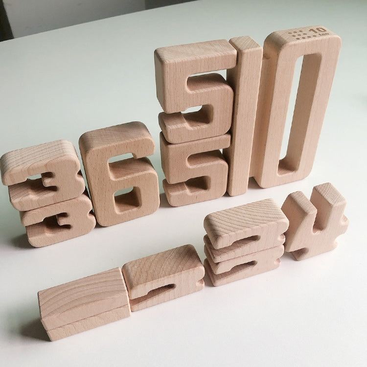 เด็กอนุภาค Beech จำนวนบล็อกอาคารเด็กคณิตศาสตร์ Early Education ของเล่นการสอน AIDS, Number Building Blocks(32 PCS / Set)