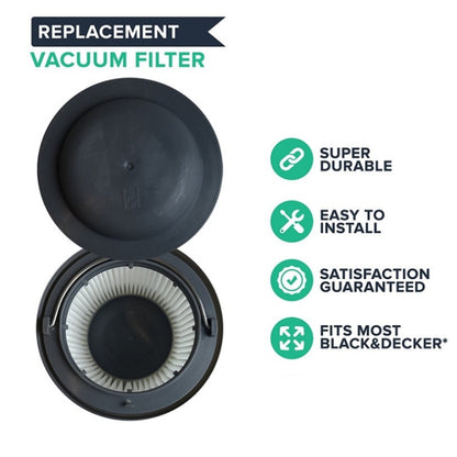 2 ชิ้นเครื่องดูดฝุ่นมือถือกรองอุปกรณ์เสริมสำหรับ Black & Decker PV1210/PV1020L/PD11420L