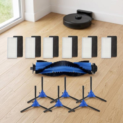 แปรงหลักกวาด 19 ใน 1 + แปรงด้านข้าง + ตัวกรองสำหรับ Eufy RoboVac 11S RoboVac 15T