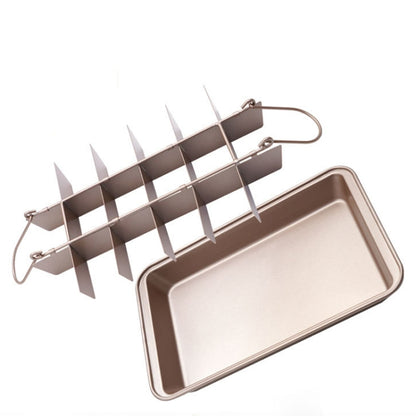 บราวนี่แพนเค้กแม่พิมพ์ขนมปังสี่เหลี่ยมอบหนาด้านล่างแข็งไม่ติดกระทะอบ, Cake Mold
