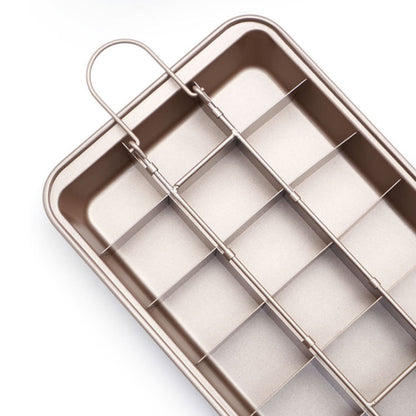 บราวนี่แพนเค้กแม่พิมพ์ขนมปังสี่เหลี่ยมอบหนาด้านล่างแข็งไม่ติดกระทะอบ, Cake Mold