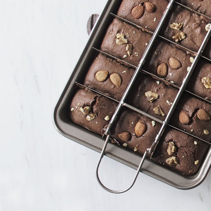 บราวนี่แพนเค้กแม่พิมพ์ขนมปังสี่เหลี่ยมอบหนาด้านล่างแข็งไม่ติดกระทะอบ, Cake Mold