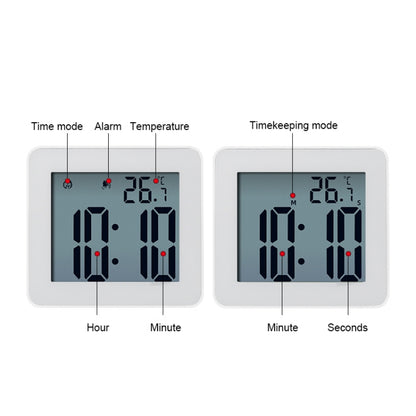 นาฬิกาแขวนกันน้ำ LCD นาฬิกาห้องน้ำห้องครัวนาฬิกาปลุกอิเล็กทรอนิกส์, Waterproof Wall Clock