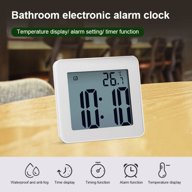 นาฬิกาแขวนกันน้ำ LCD นาฬิกาห้องน้ำห้องครัวนาฬิกาปลุกอิเล็กทรอนิกส์, Waterproof Wall Clock