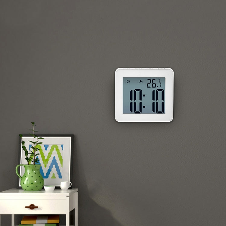 นาฬิกาแขวนกันน้ำ LCD นาฬิกาห้องน้ำห้องครัวนาฬิกาปลุกอิเล็กทรอนิกส์, Waterproof Wall Clock